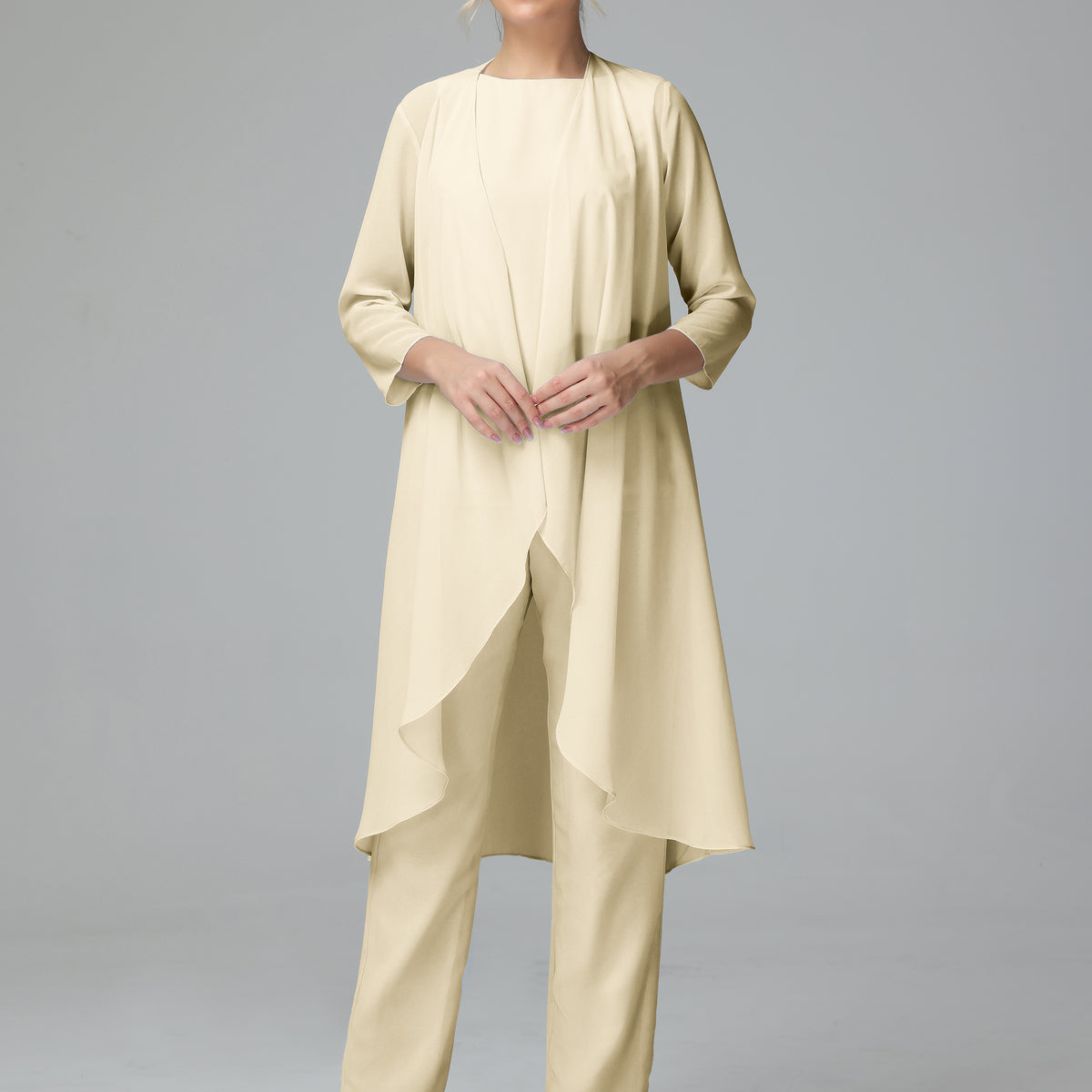 sachin and babi light blue dress Blue Flower Sketch V-Neck Chiffon Midi Dress