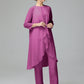Simple Chiffon 3 Pieces Mother of the Bride Dress Pant Suits