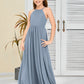 Simple Spaghetti Straps Chiffon Junior Bridesmaid Dress