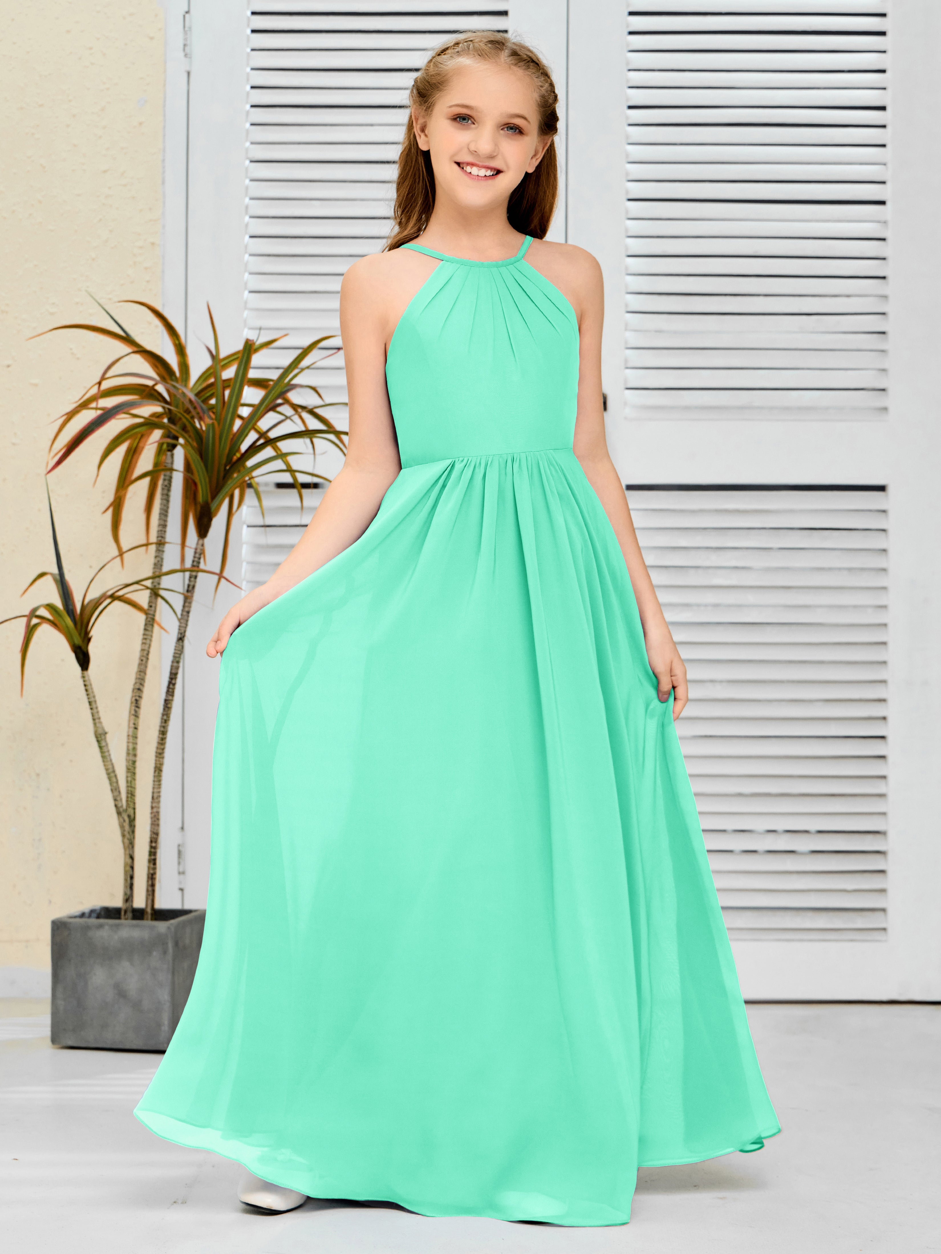 Turquoise and orange bridesmaid fashion dresses