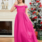 Spaghetti Straps Chiffon Junior Bridesmaid Dress