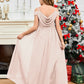 Spaghetti Straps Chiffon Junior Bridesmaid Dress