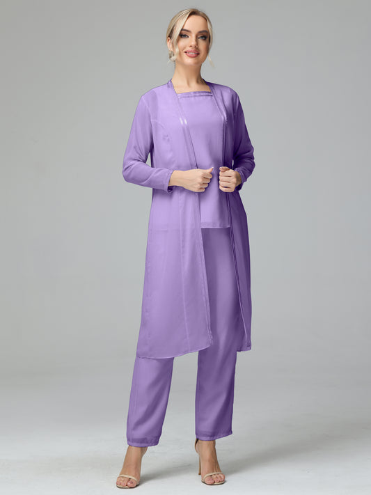 Special Long Sleeves Chiffon Mother of the Bride Dress