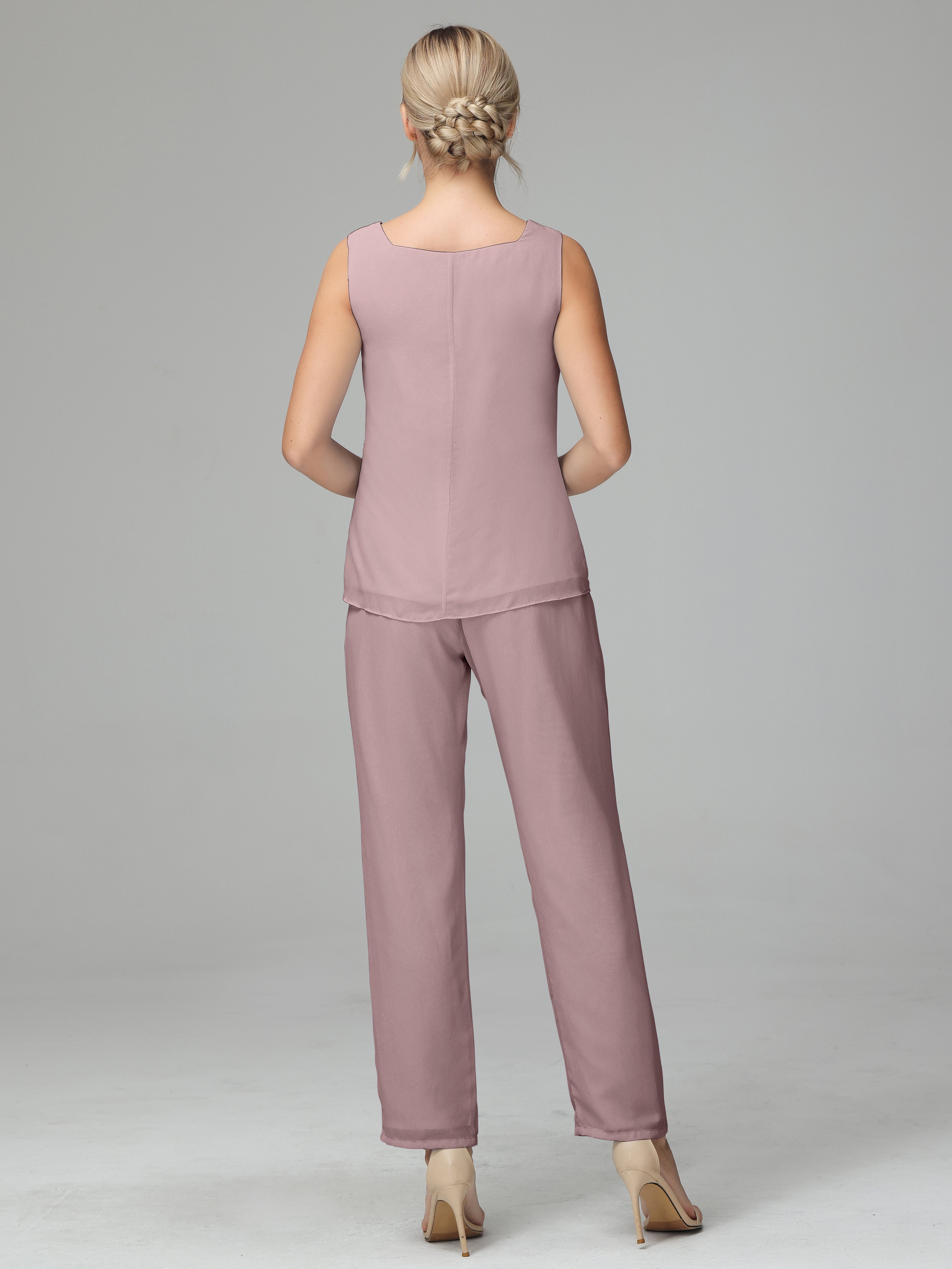 Special Long Sleeves Chiffon Mother Of The Bride Dress Pants Suits