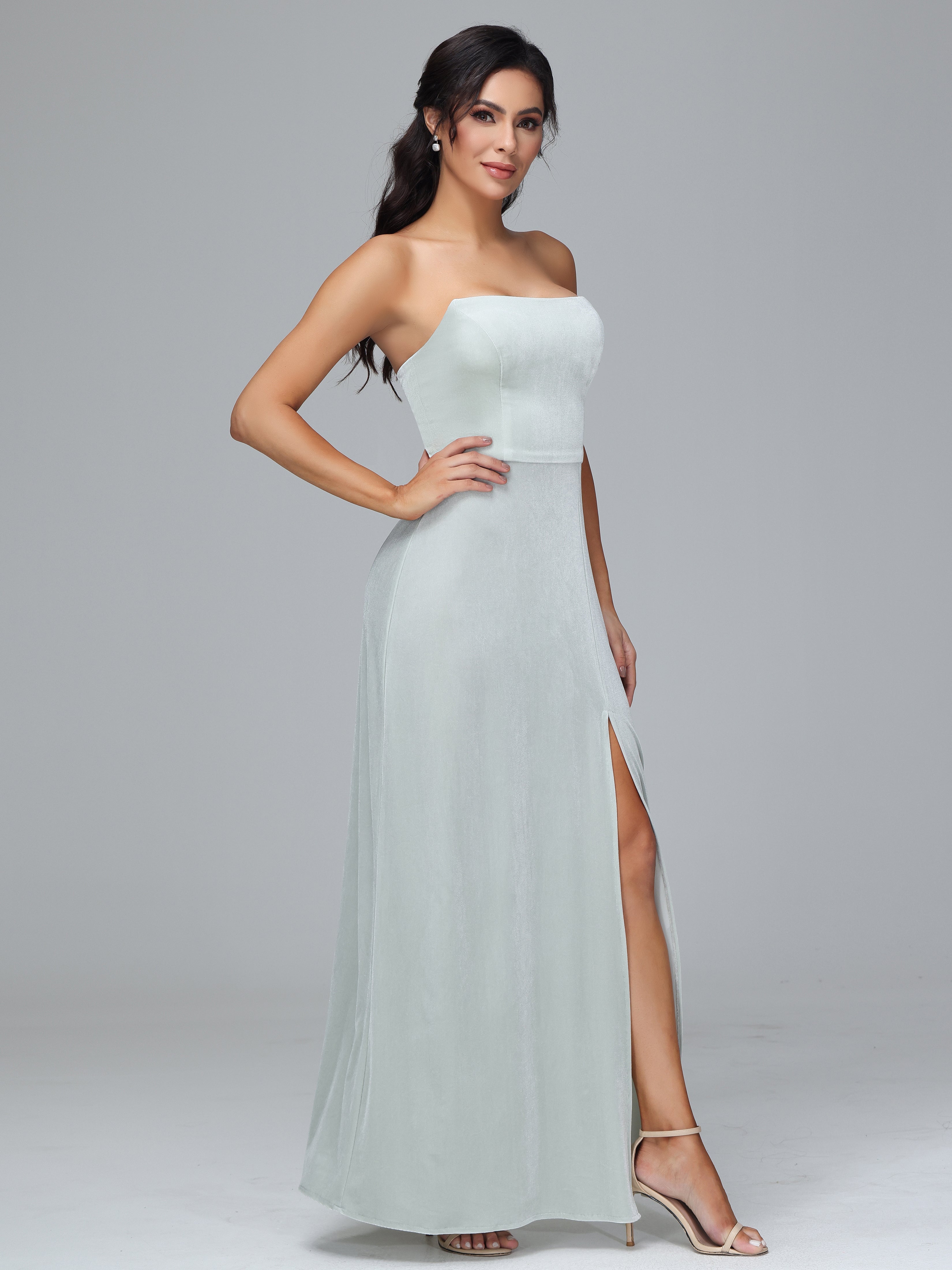 Strapless Backless Plus Size Bridesmaid Dresses