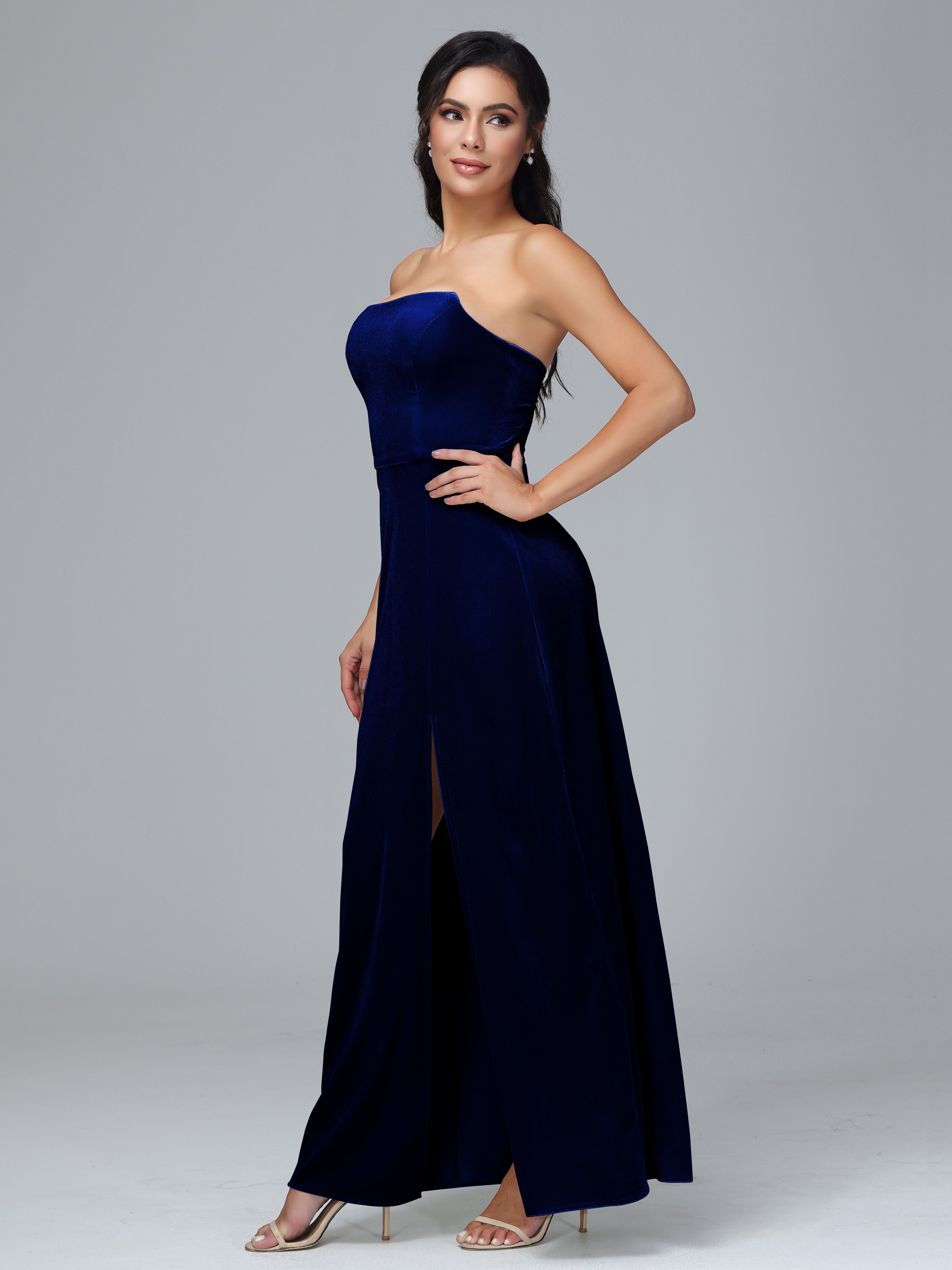 Strapless Backless Plus Size Bridesmaid Dresses