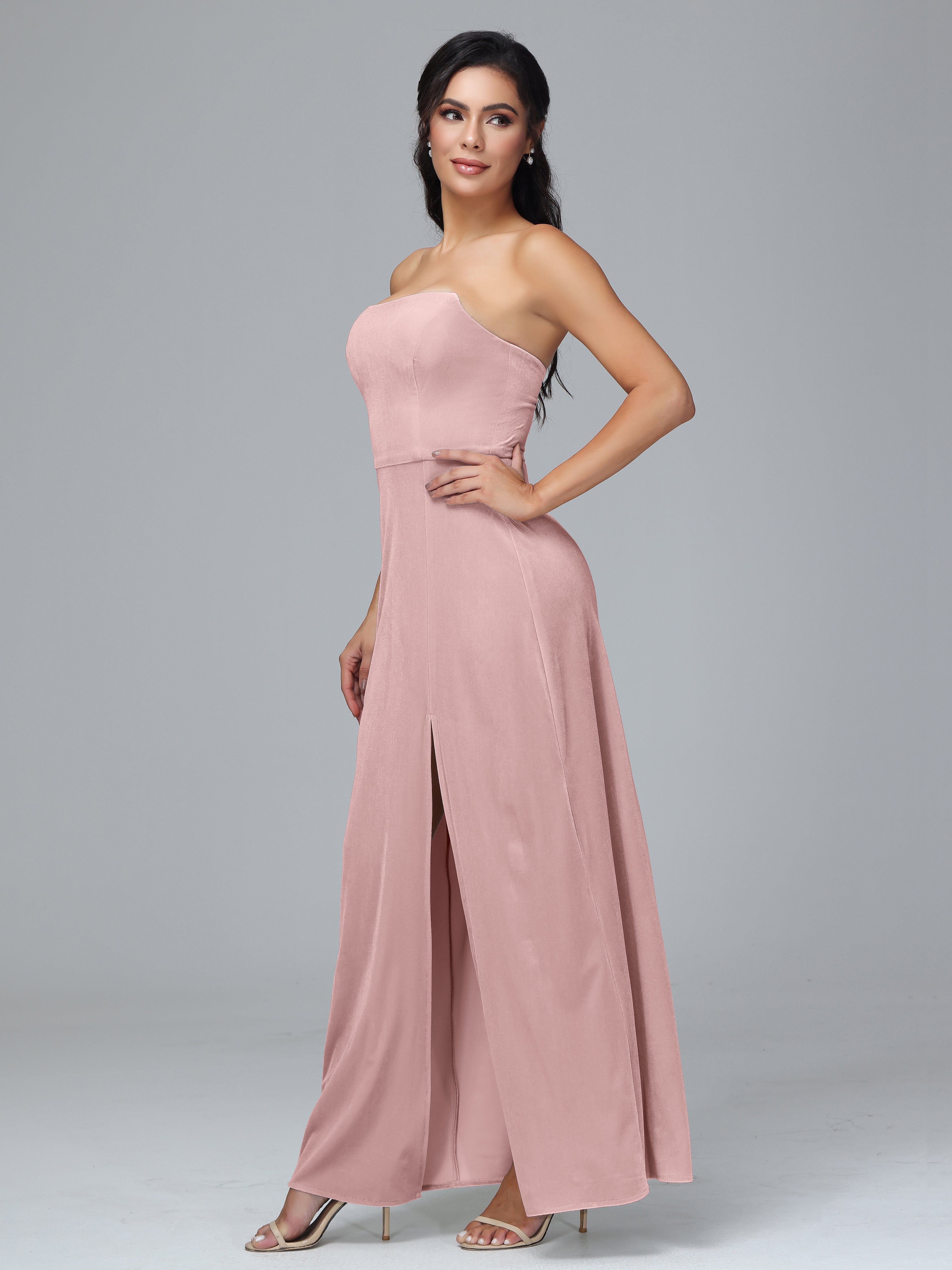 Strapless Backless Plus Size Bridesmaid Dresses