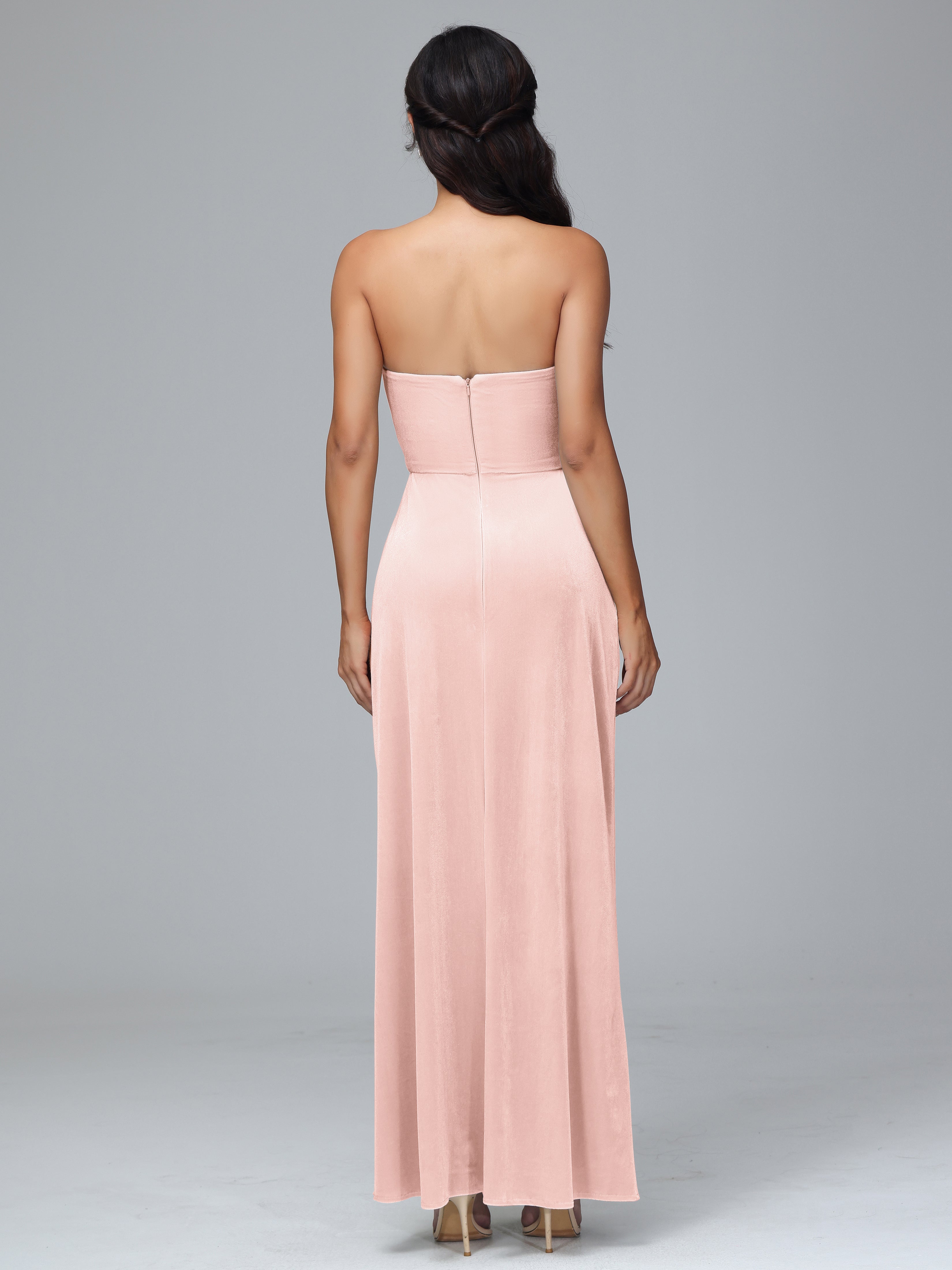 Strapless Backless Plus Size Bridesmaid Dresses