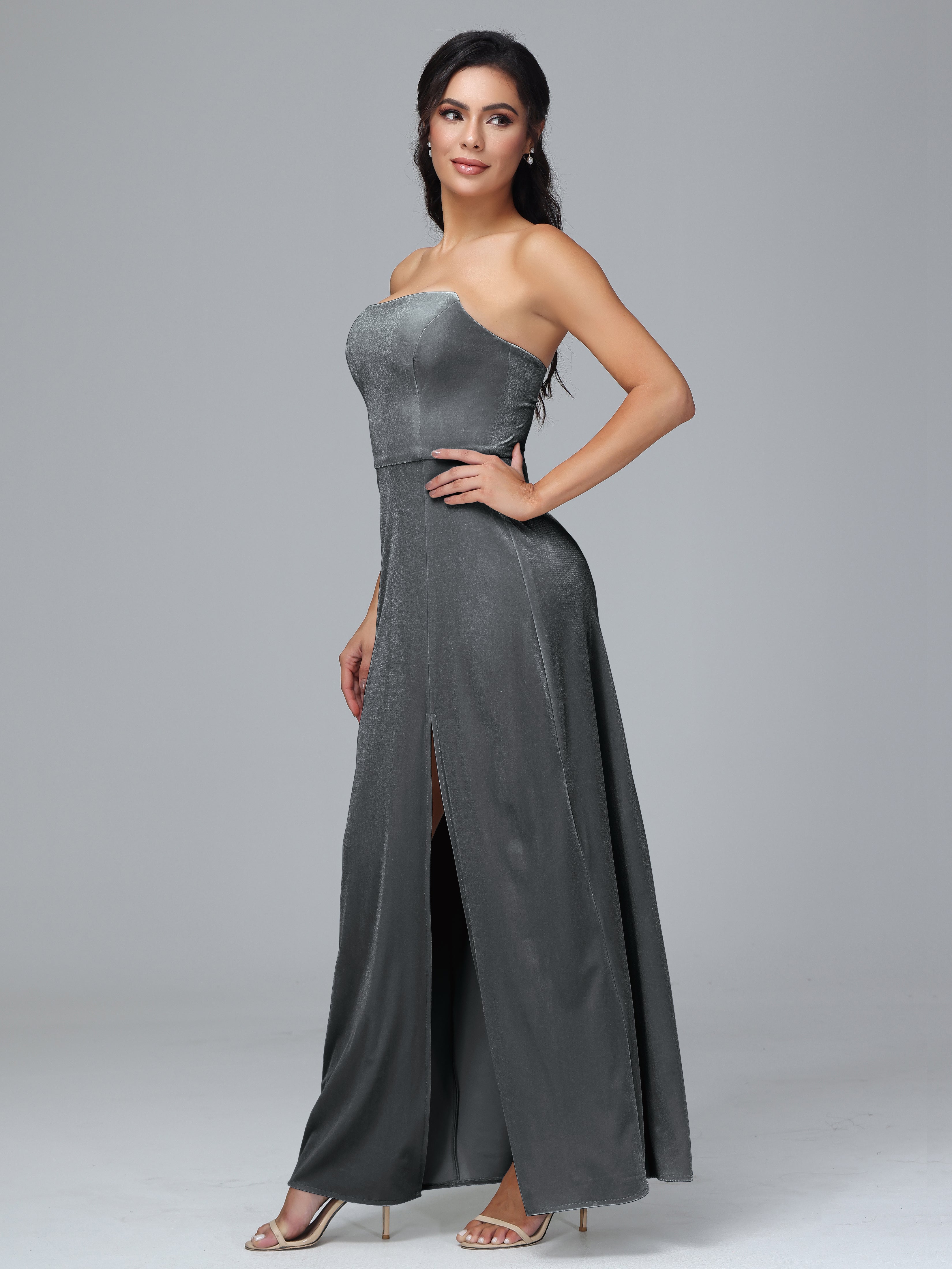 Strapless Backless Plus Size Bridesmaid Dresses