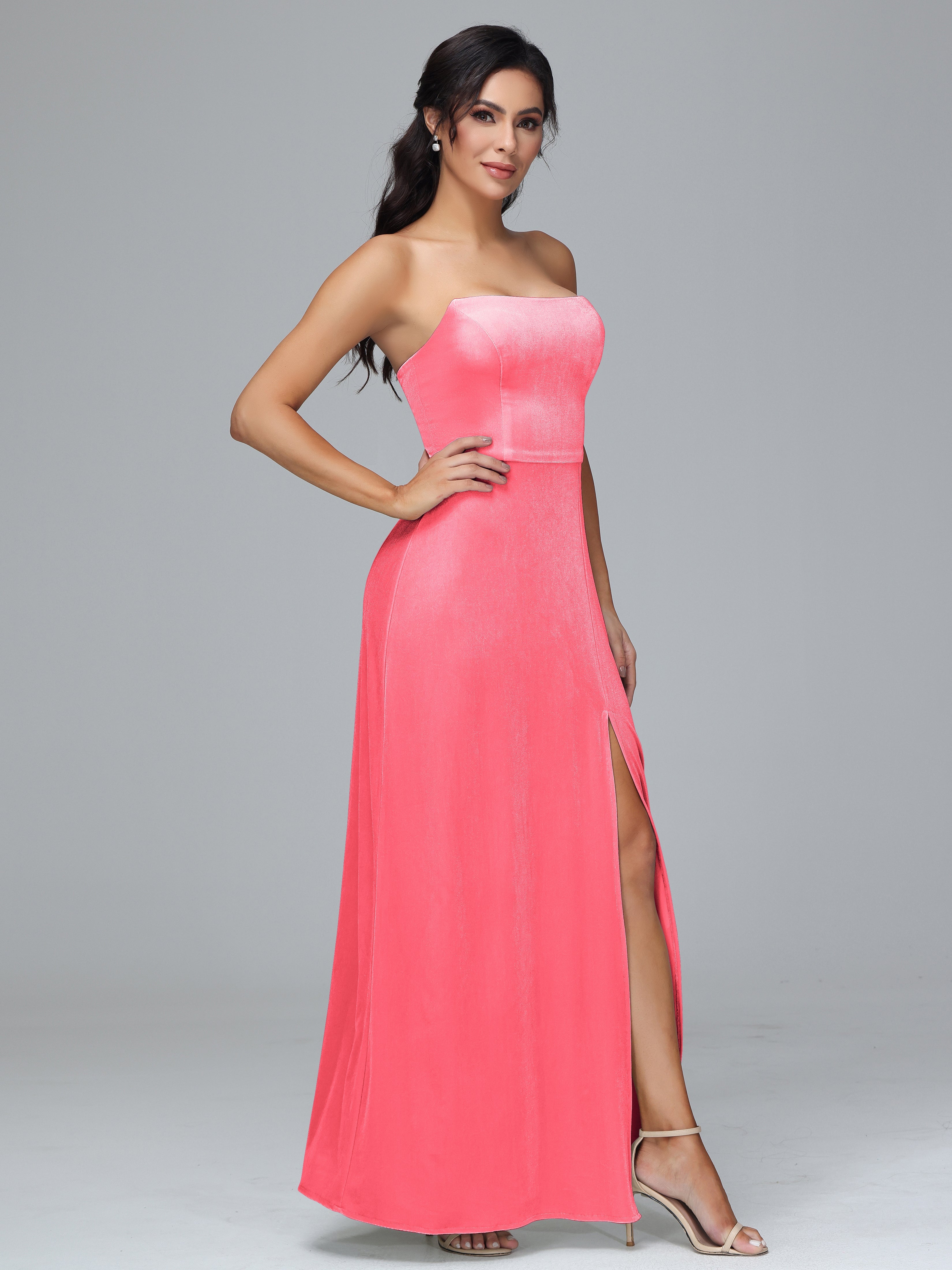 Strapless Backless Plus Size Bridesmaid Dresses