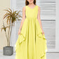 V-Neck Sleeveless Chiffon Junior Bridesmaid Dress