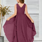 V-Neck Sleeveless Chiffon Junior Bridesmaid Dress