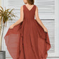 V-Neck Sleeveless Chiffon Junior Bridesmaid Dress