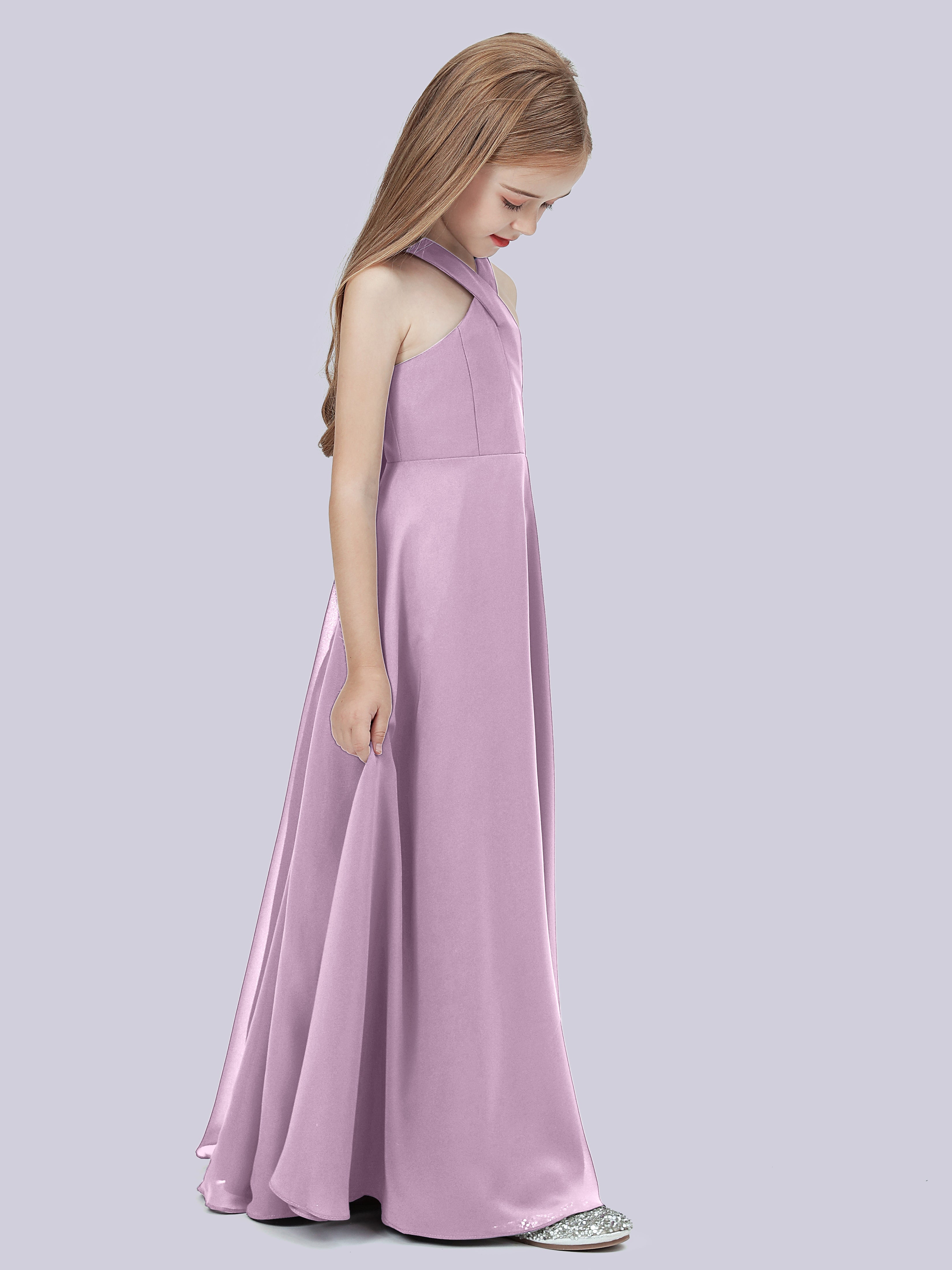 Crisscross Chiffon Junior Bridesmaid Dress