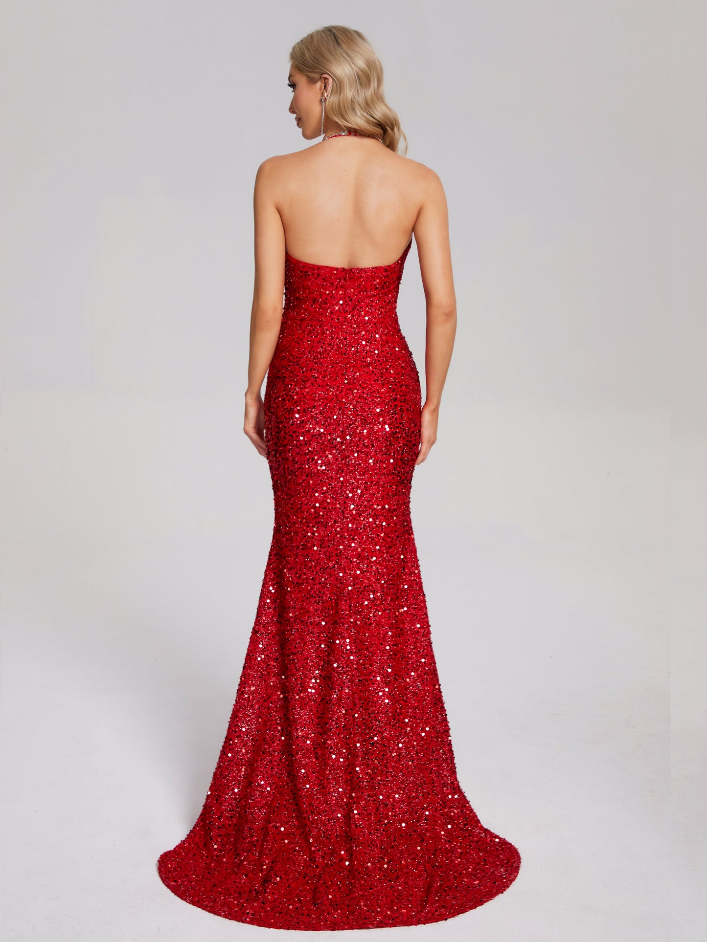 Court Train Sequins Party Dresses