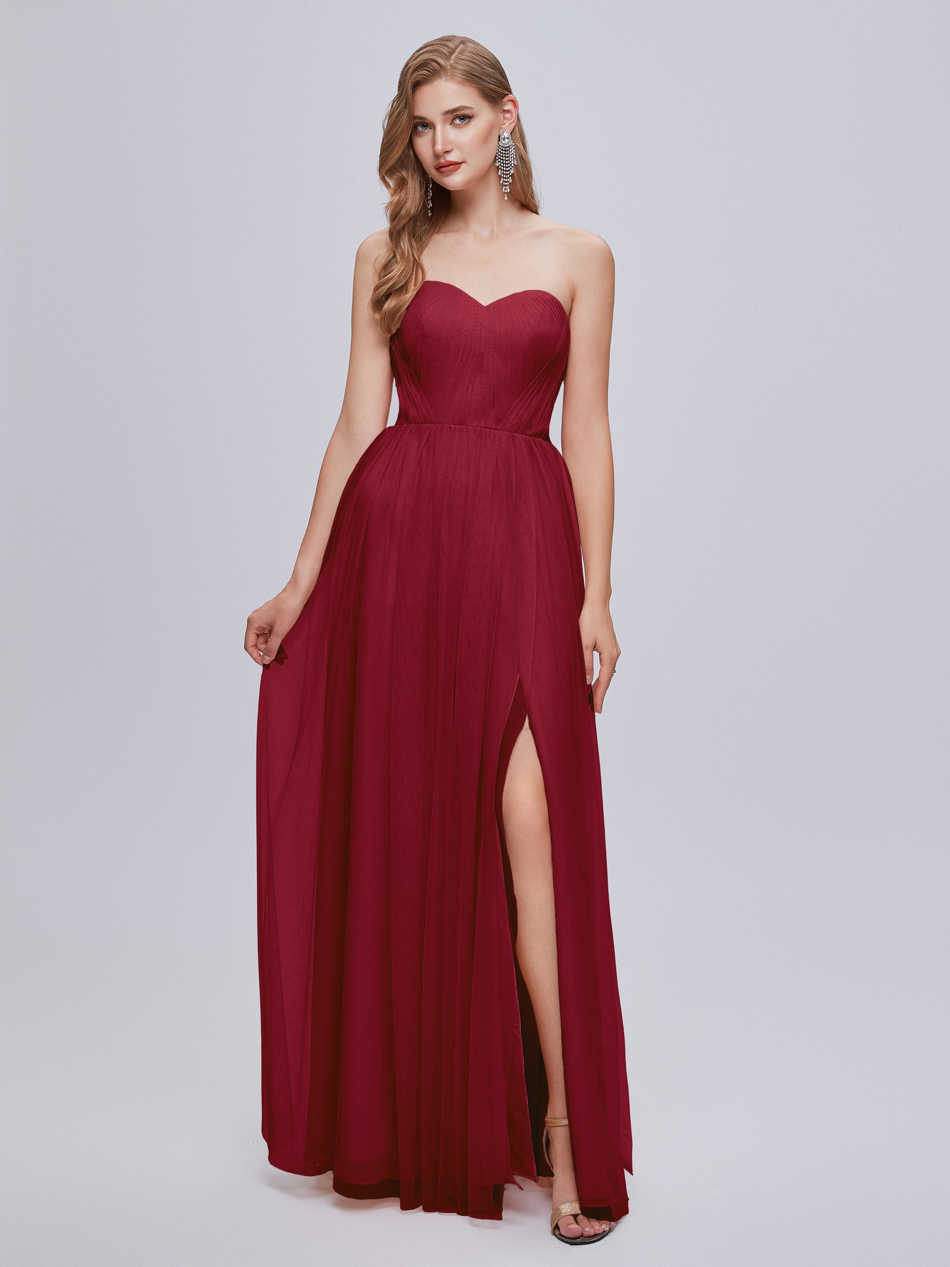 Burgundy bridesmaid dress uk best sale