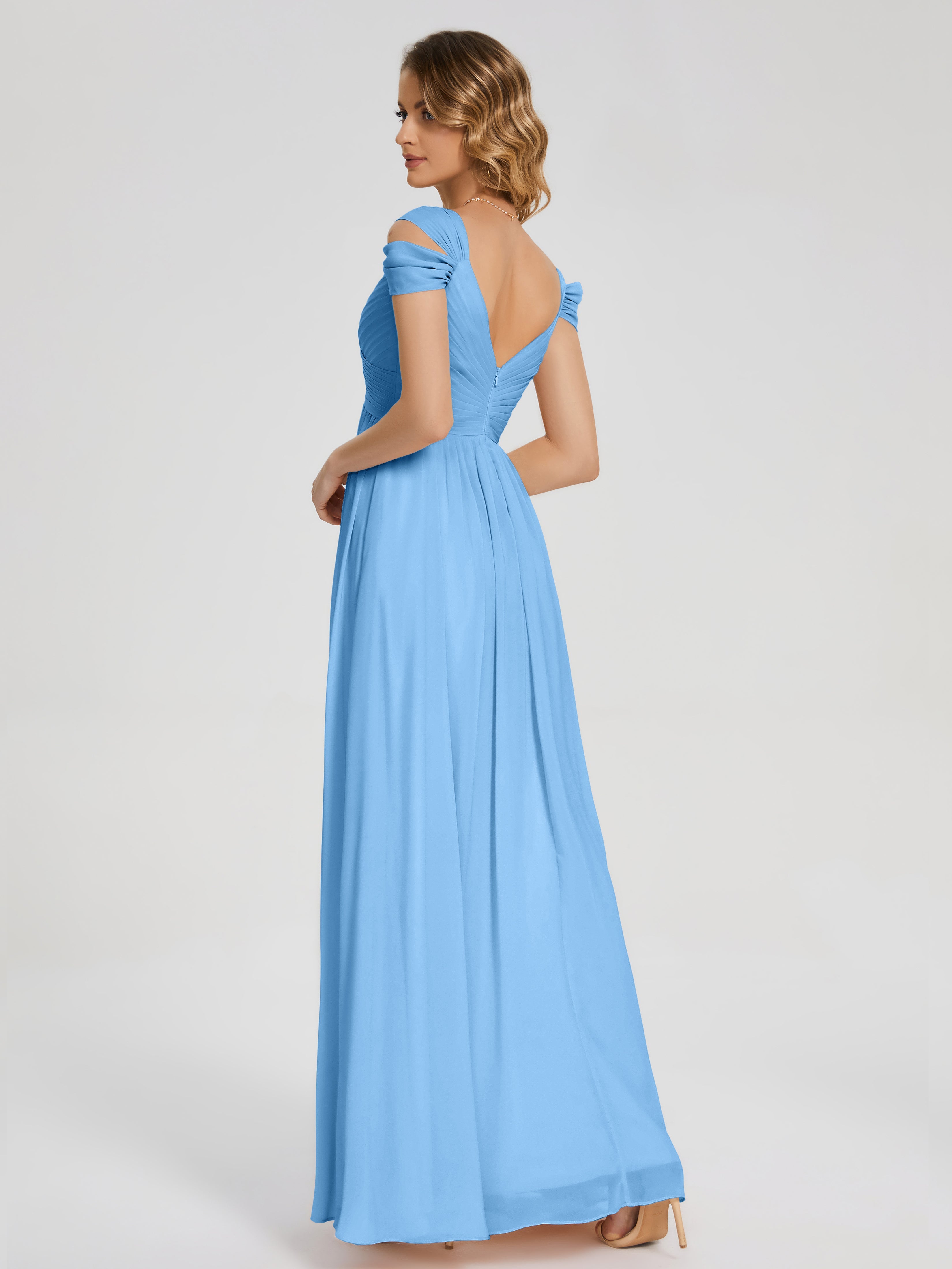 Charlee Flowy Split Chiffon Bridesmaid Dresses