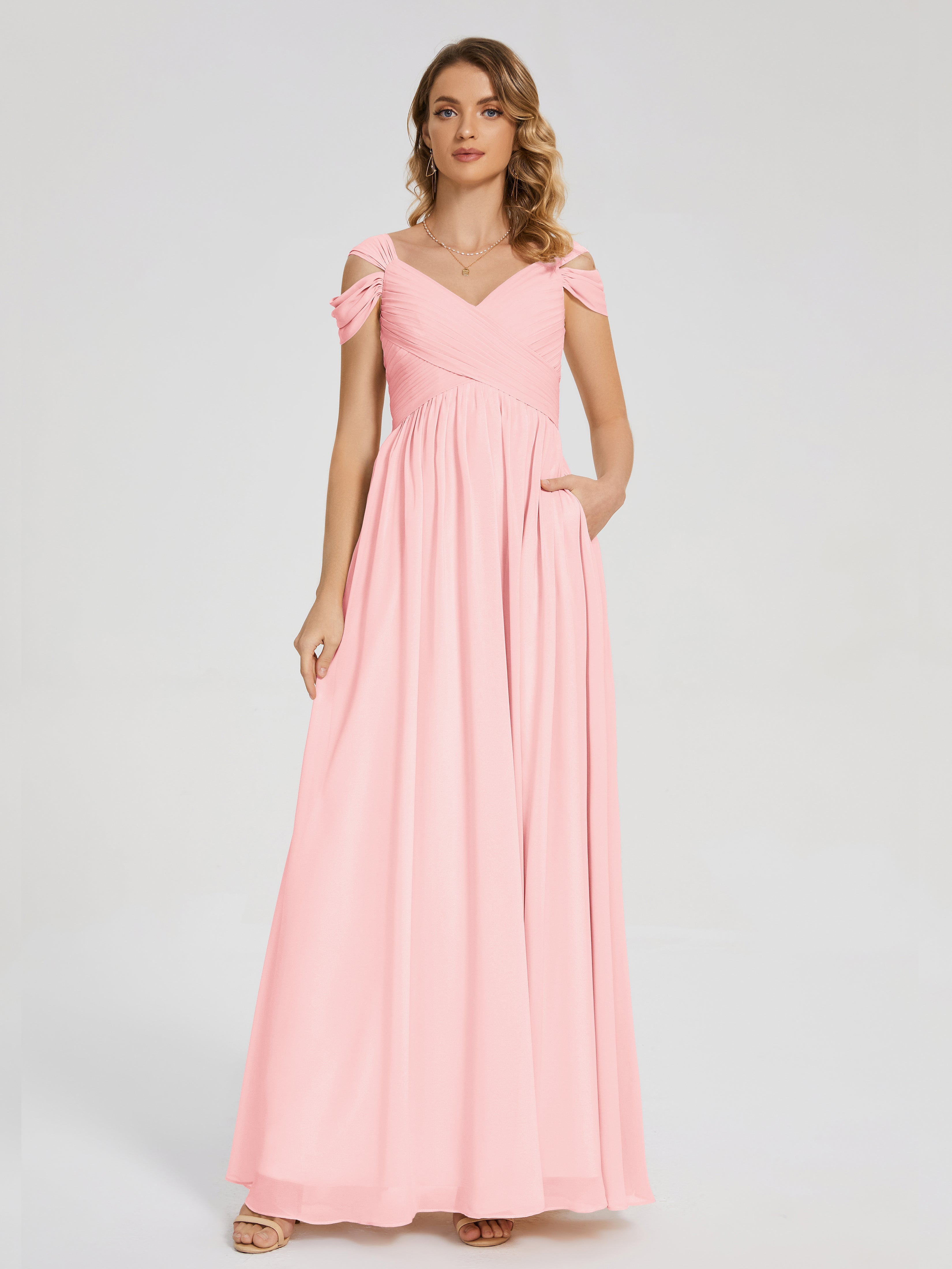Charlee Flowy Split Chiffon Bridesmaid Dresses
