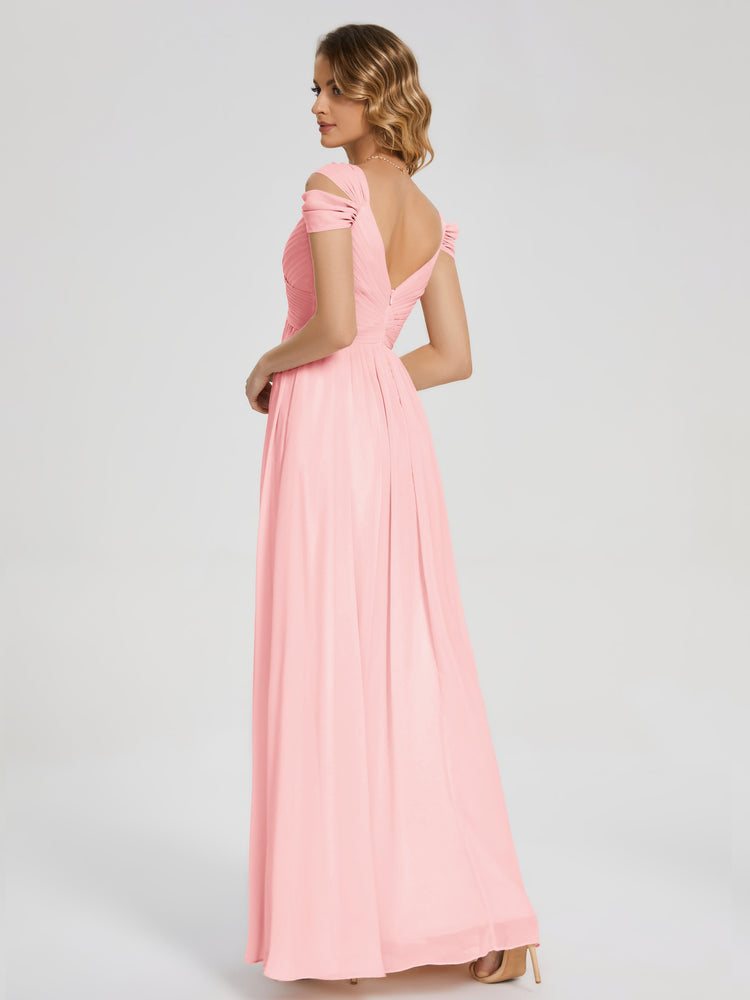 Charlee Flowy Split Chiffon Bridesmaid Dresses 3608