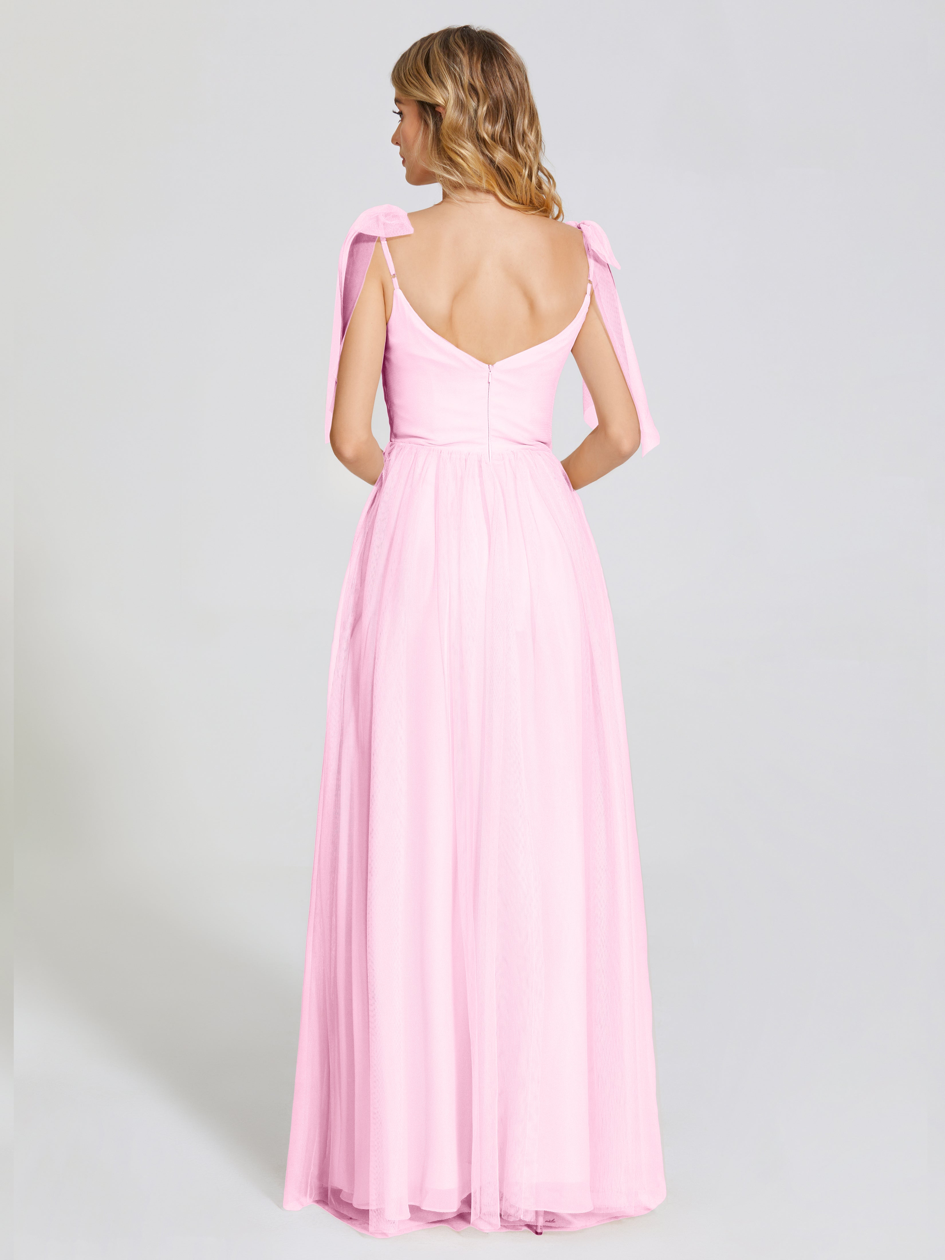 Diana Pretty Tulle Bridesmaid Dresses With Strap Bows