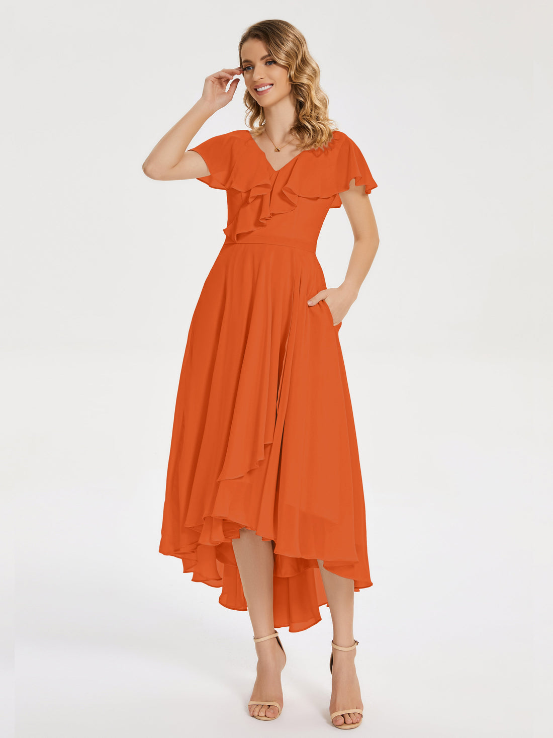 Gabriela High Low Ruffles Chiffon Bridesmaid Dresses gabriela-high-low-ruffles-chiffon-bridesmaid-dresses