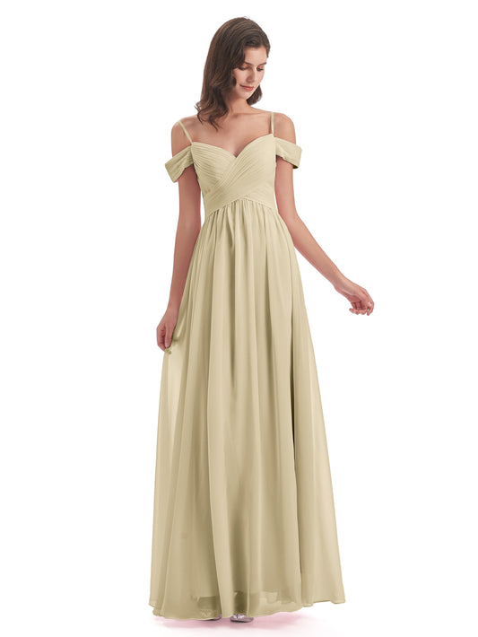 Champagne Mermaid Satin Champagne Bridesmaid Dresses 2022 Off Shoulder  Satin, Straps Neckline, Customizable Plus Size, Floor Length Maid Of Honor  Gown From Suelee_dress, $120.81 | DHgate.Com