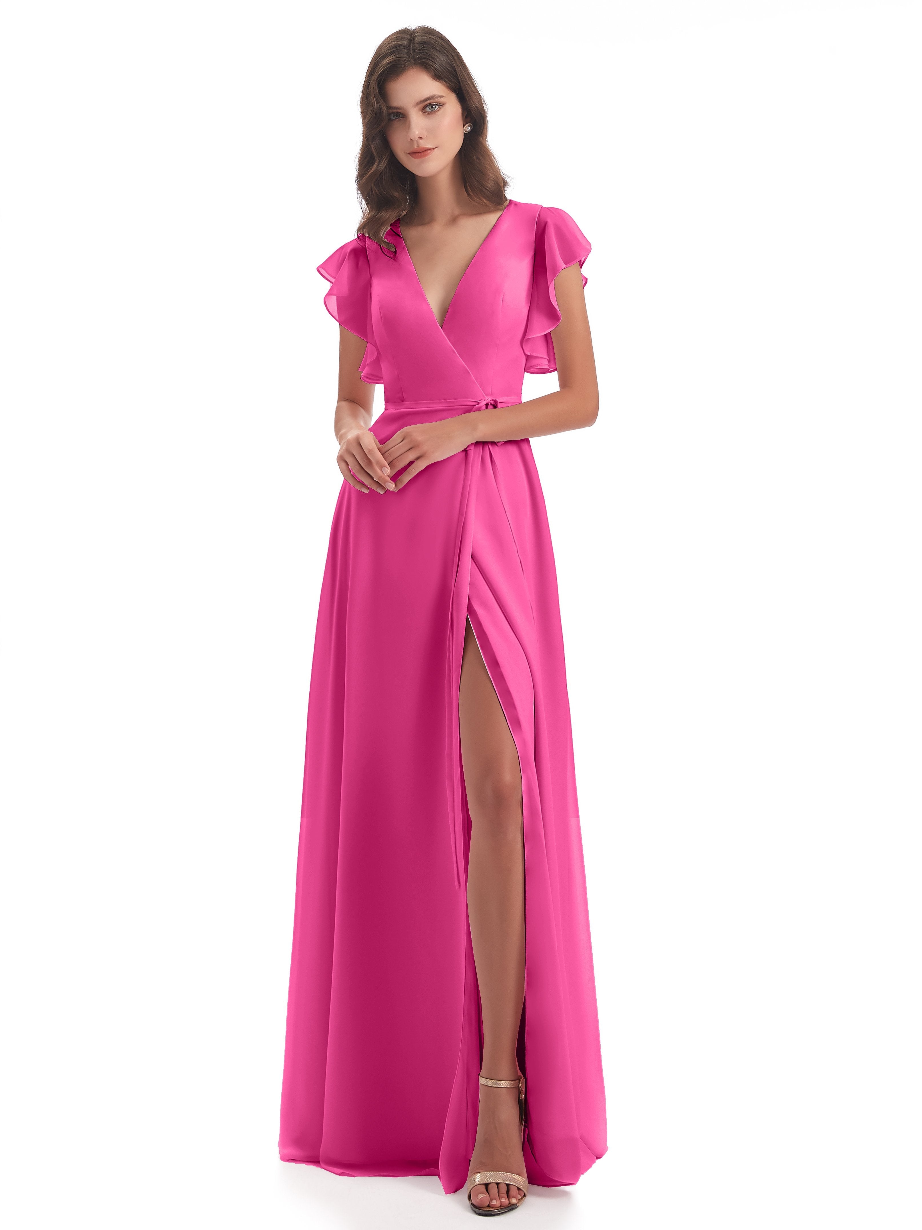 Chiffon v neck maxi dress hotsell