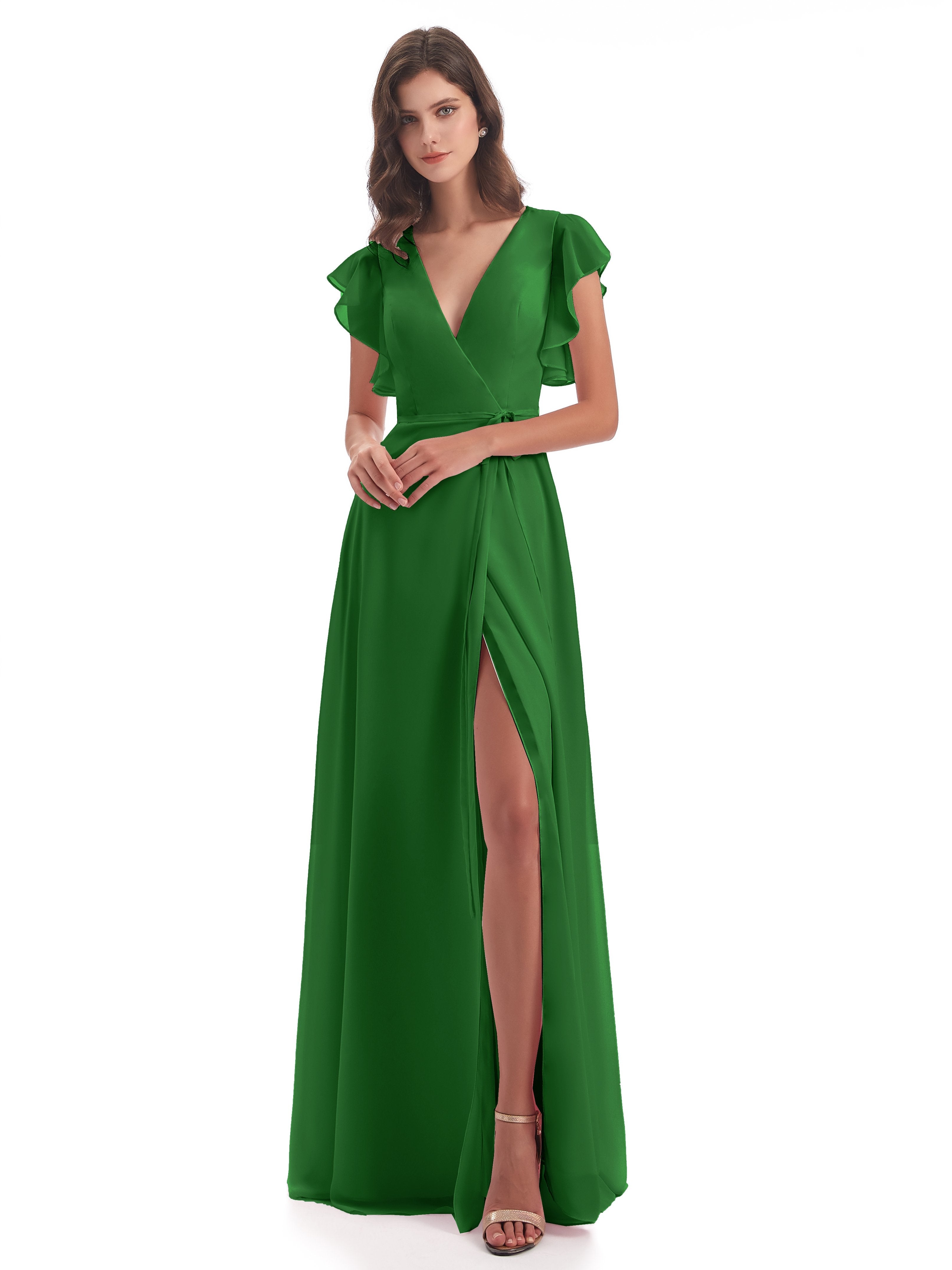 Green chiff s bridesmaid fashion dresses