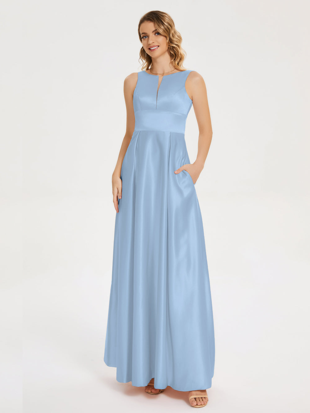 New Arrival A-line Satin Party Dress,Ball Gown Prom Dresses,SFPD0159
