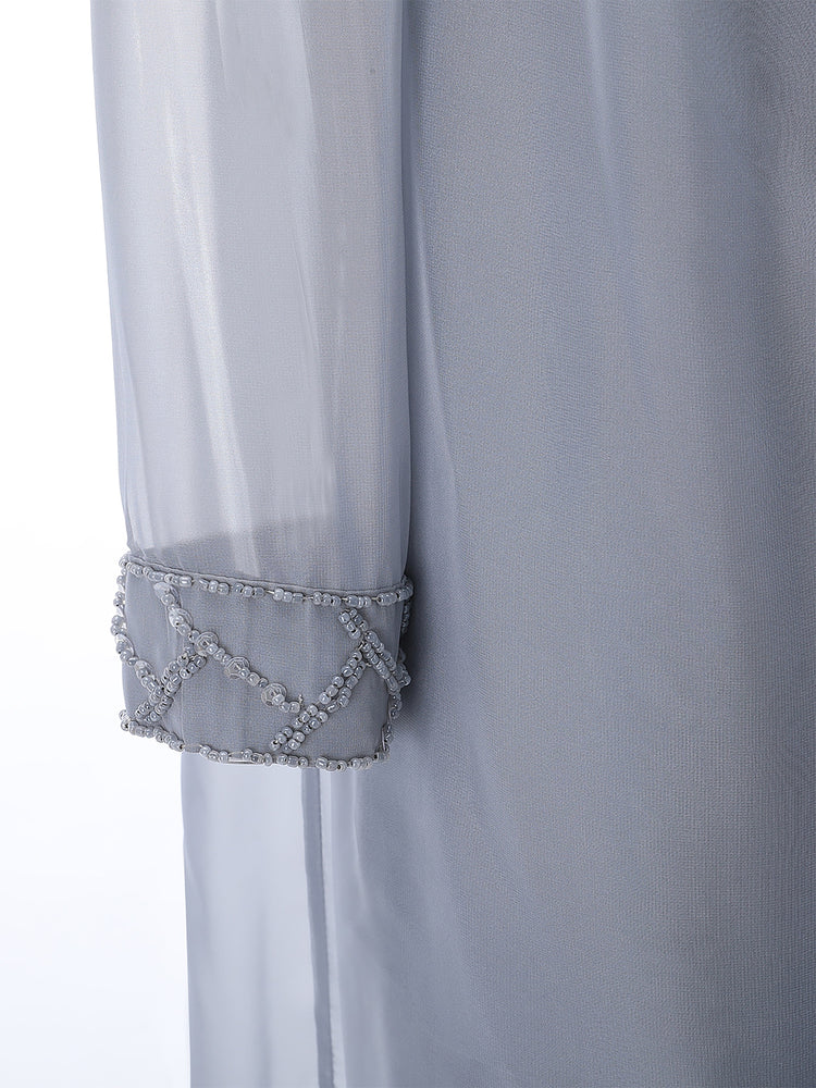 Cicinia Rust Mother Of The Groom Dress Long Chiffon Lace A-line Floor Length Short Sleeves