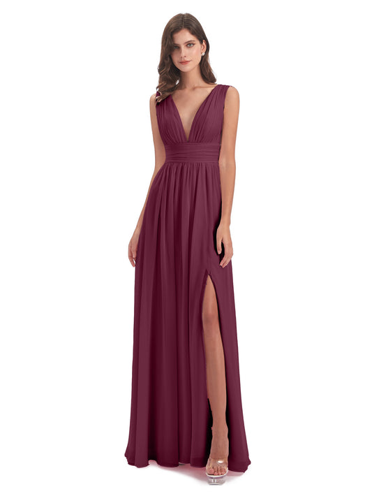 2024 Mulberry Bridesmaid Dresses As Gift For Fall Wedding | Cicinia.co.uk