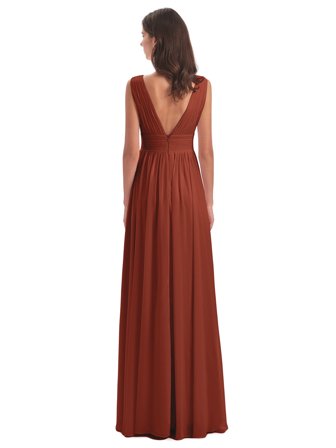 Split V Neck Bridesmaid Dress Long Maxi Evening main image 0