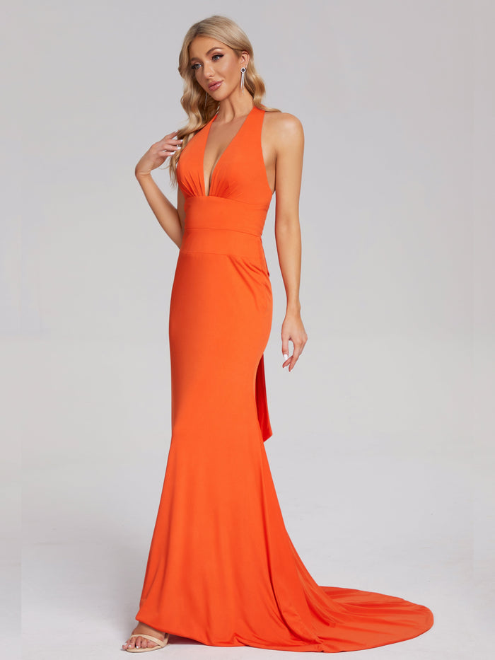 Orange Spandex Dress Orange One Shoulder Spandex Pleated Homecoming Dresses With Slit Orange Spandex Dress Orange One Shoulder Spandex Pleated Homecoming Dresses With Slit