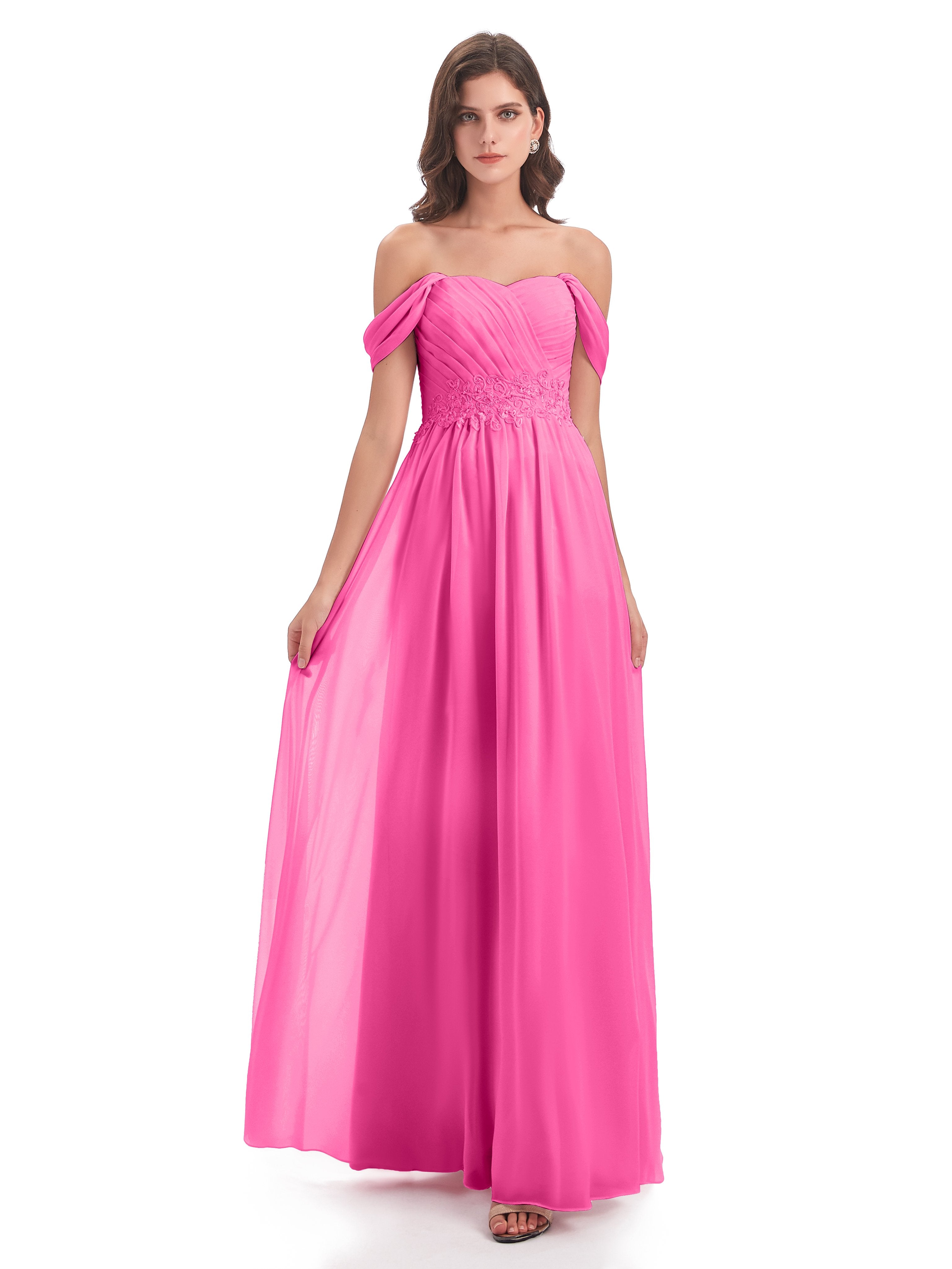 Mollie Sexy Chiffon Off The Shoulder Bridesmaid Dresses