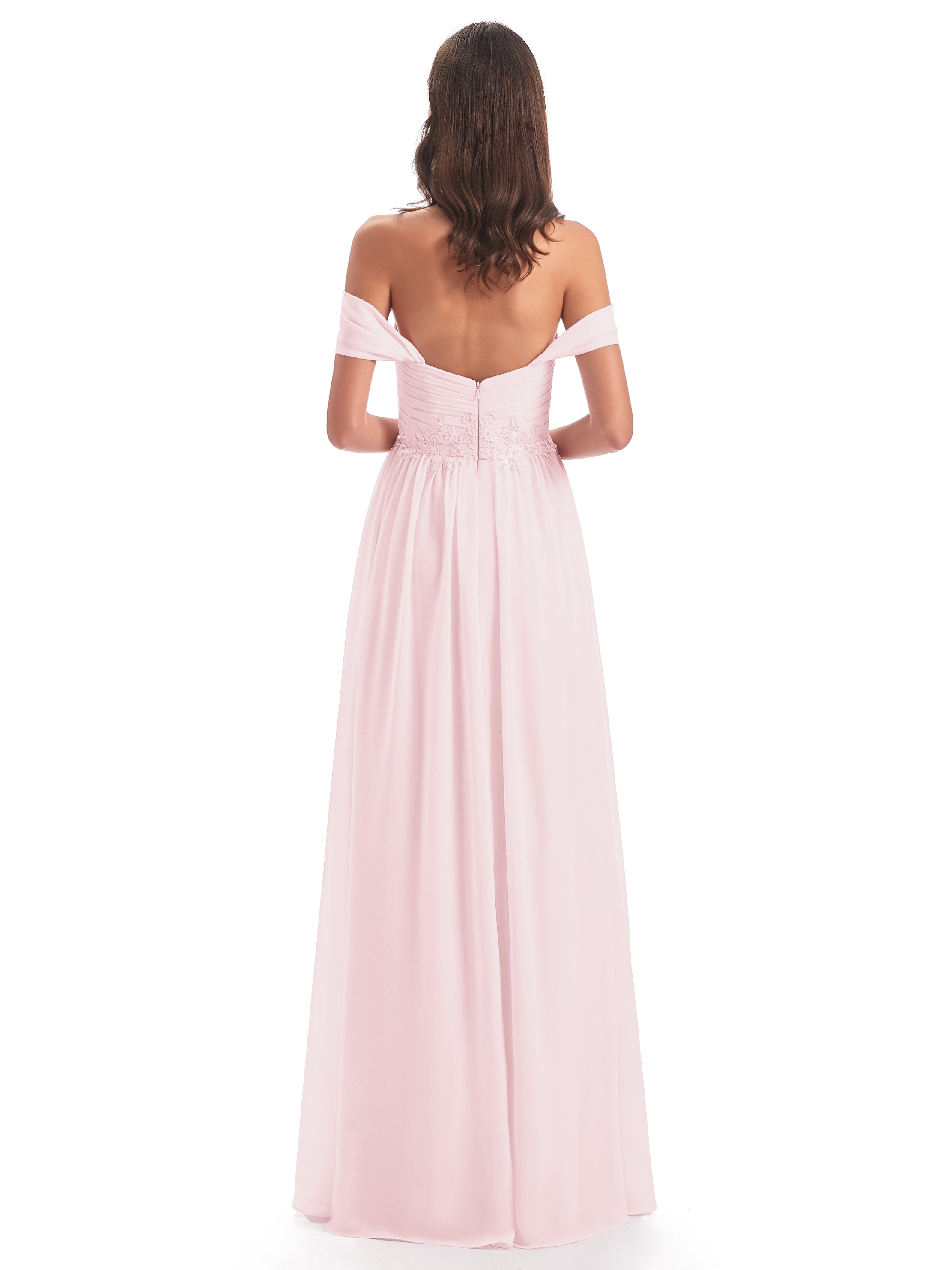 Mollie Sexy Chiffon Off The Shoulder Bridesmaid Dresses