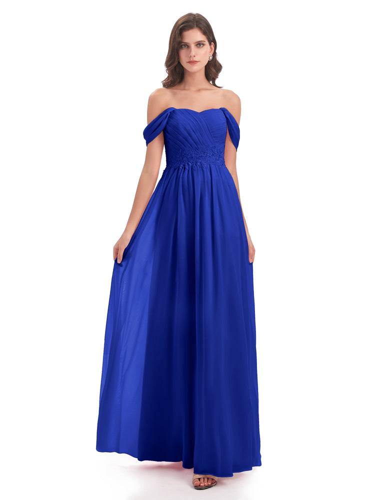 Mollie Sexy Chiffon Off The Shoulder Bridesmaid Dresses 8875