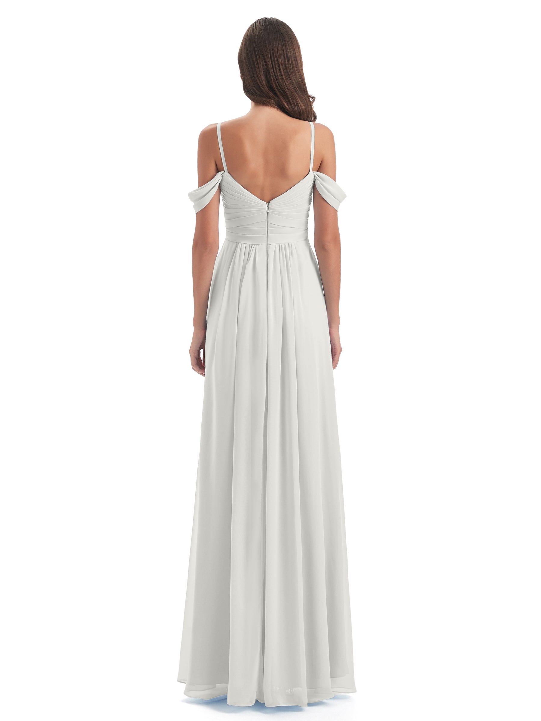 Double Spaghetti Straps Floor-length Bridesmaid Dresses Orchid