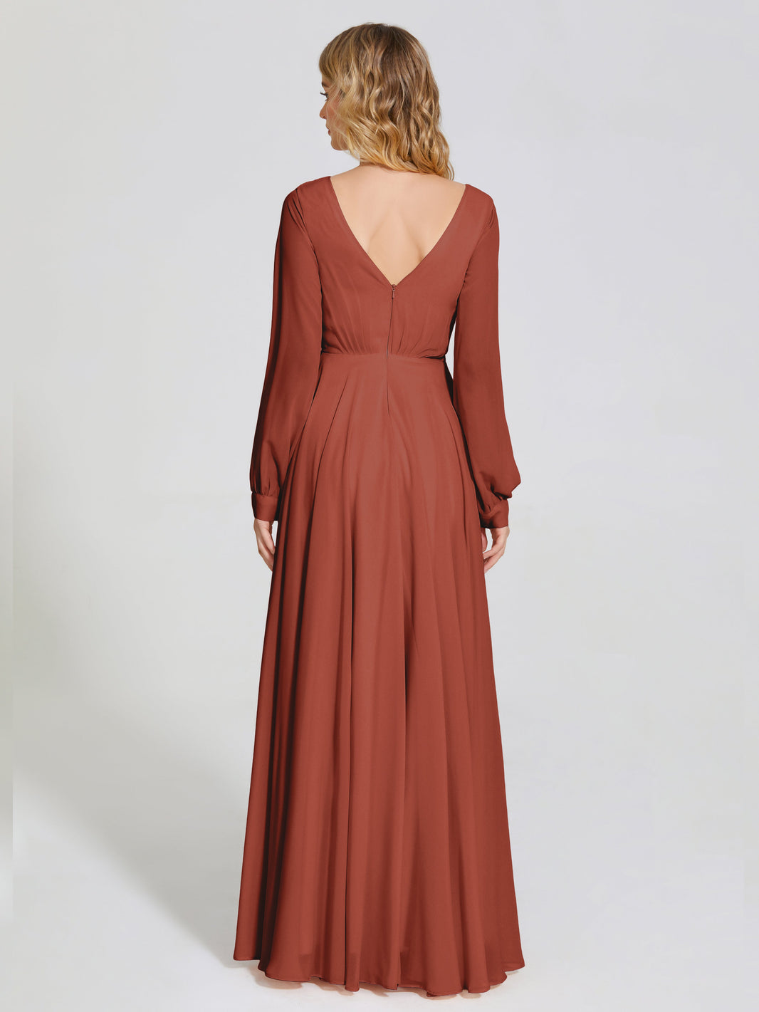 2024 Brilliant Burgundy Bridesmaid Dresses In Inexpensive Price   RaeganSimpleLongSleevesChiffonBridesmaidDresses Rust 3 D2a6e474 6bf6 4326 84c7 F69aacc93df2 1066x 