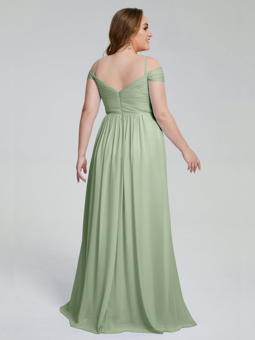 Maxi Chiffon Bridesmaid Dresses with Sweethart Dusk Plus Size