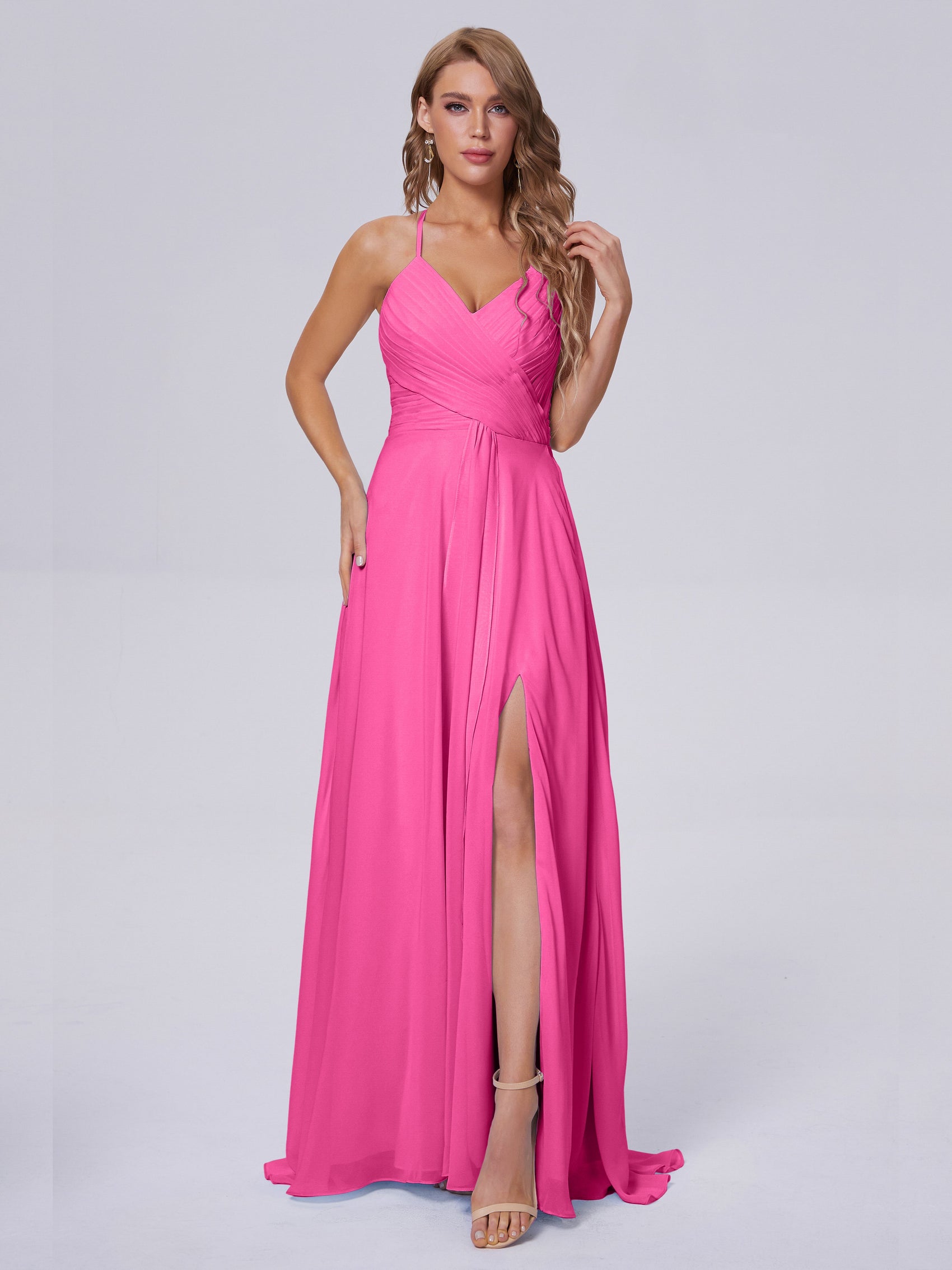 Sweetheart Neck Chiffon Gown with Spaghetti Straps Azalea Plus Size
