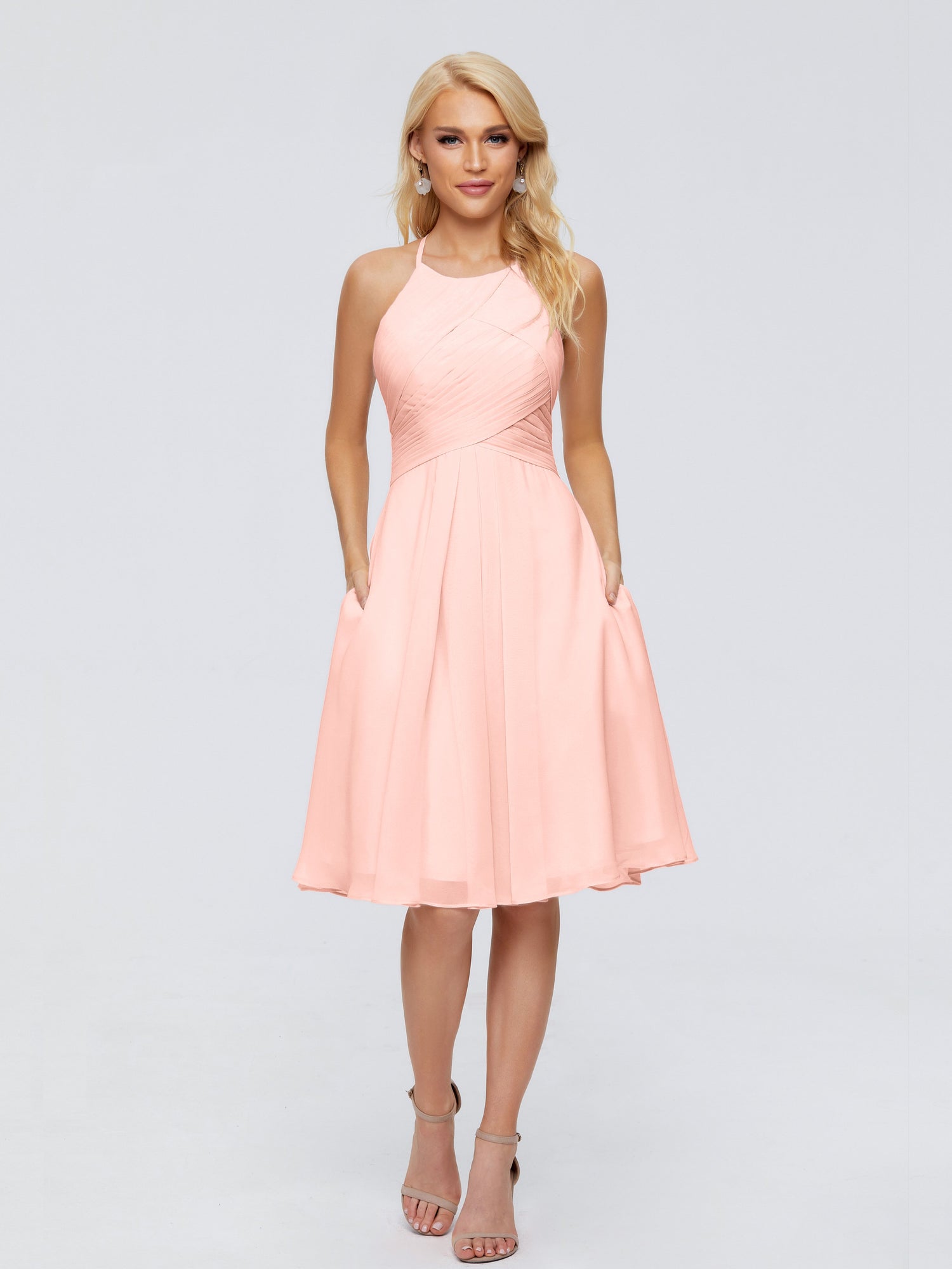 Light coral 2024 bridesmaid dresses