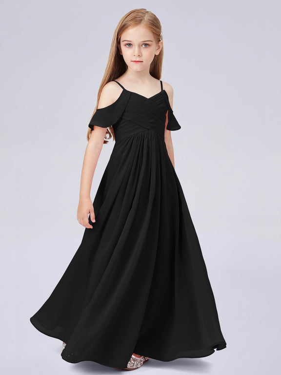 Junior Bridesmaid Dress One Shoulder - Chiffon A-Line Floor-Length Gown For Flower Girls, Pageants, Weddings Custom Size Flower Girl And Bridesmaid Dress Junior Bridesmaid Dress One Shoulder - Chiffon A-Line Floor-Length Gown For Flower Girls, Pageants, Weddings Custom Size Flower Girl And Bridesmaid Dress