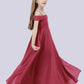 Off Shoulder Stretch Chiffon Junior Bridesmaid Dress