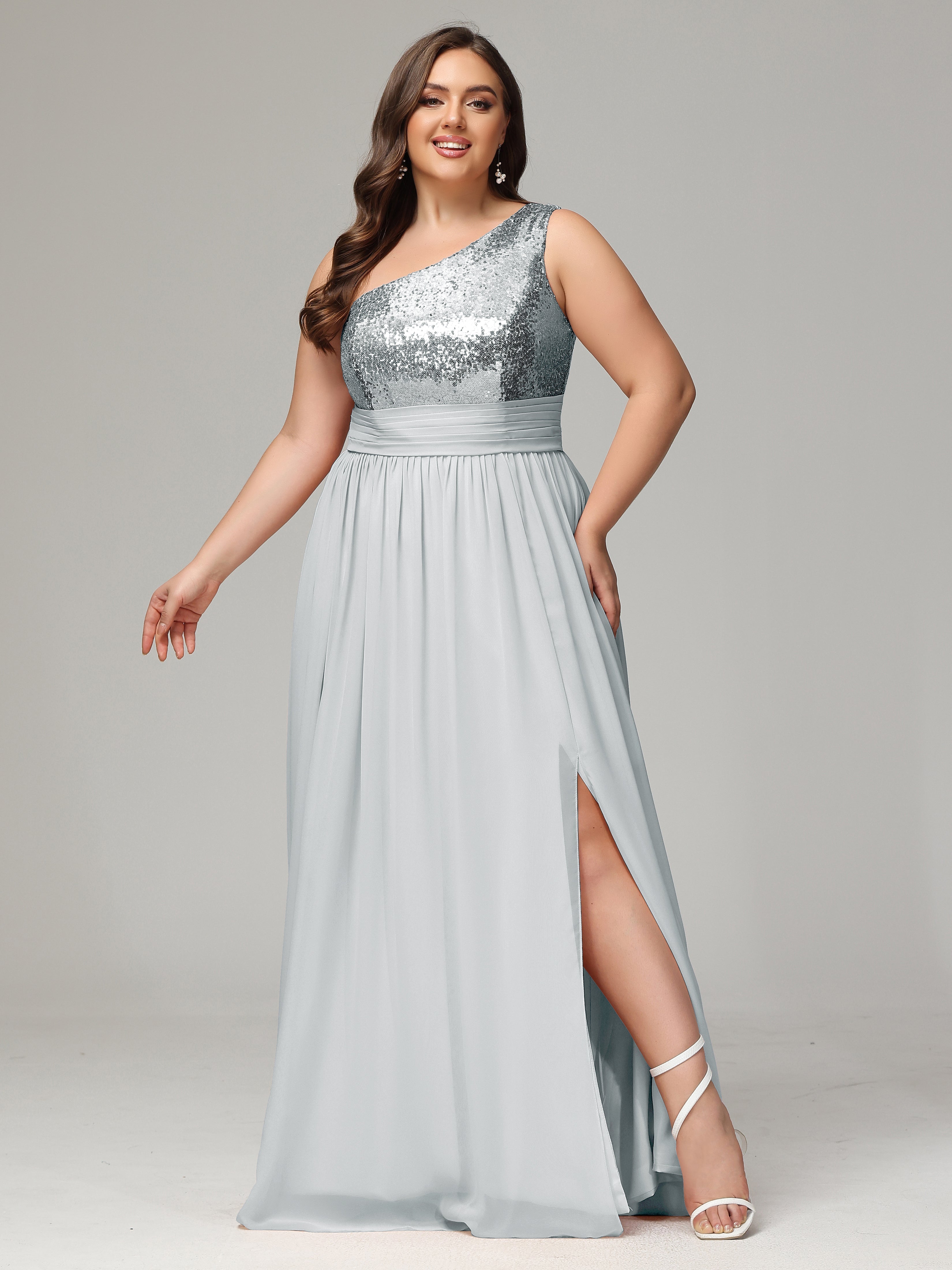 Silver cocktail dresses plus size on sale