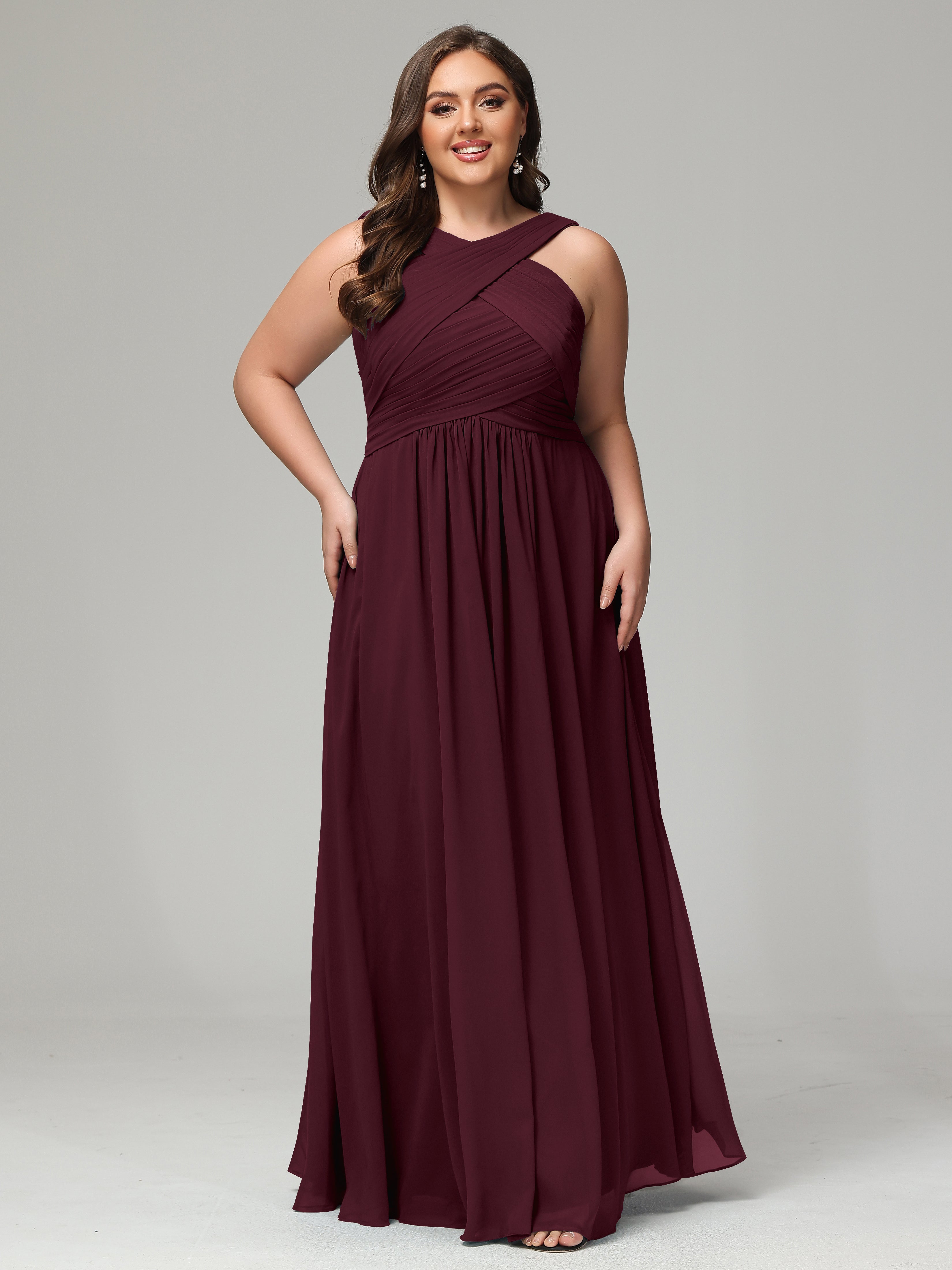 Plus size burgundy bridesmaid dresses best sale