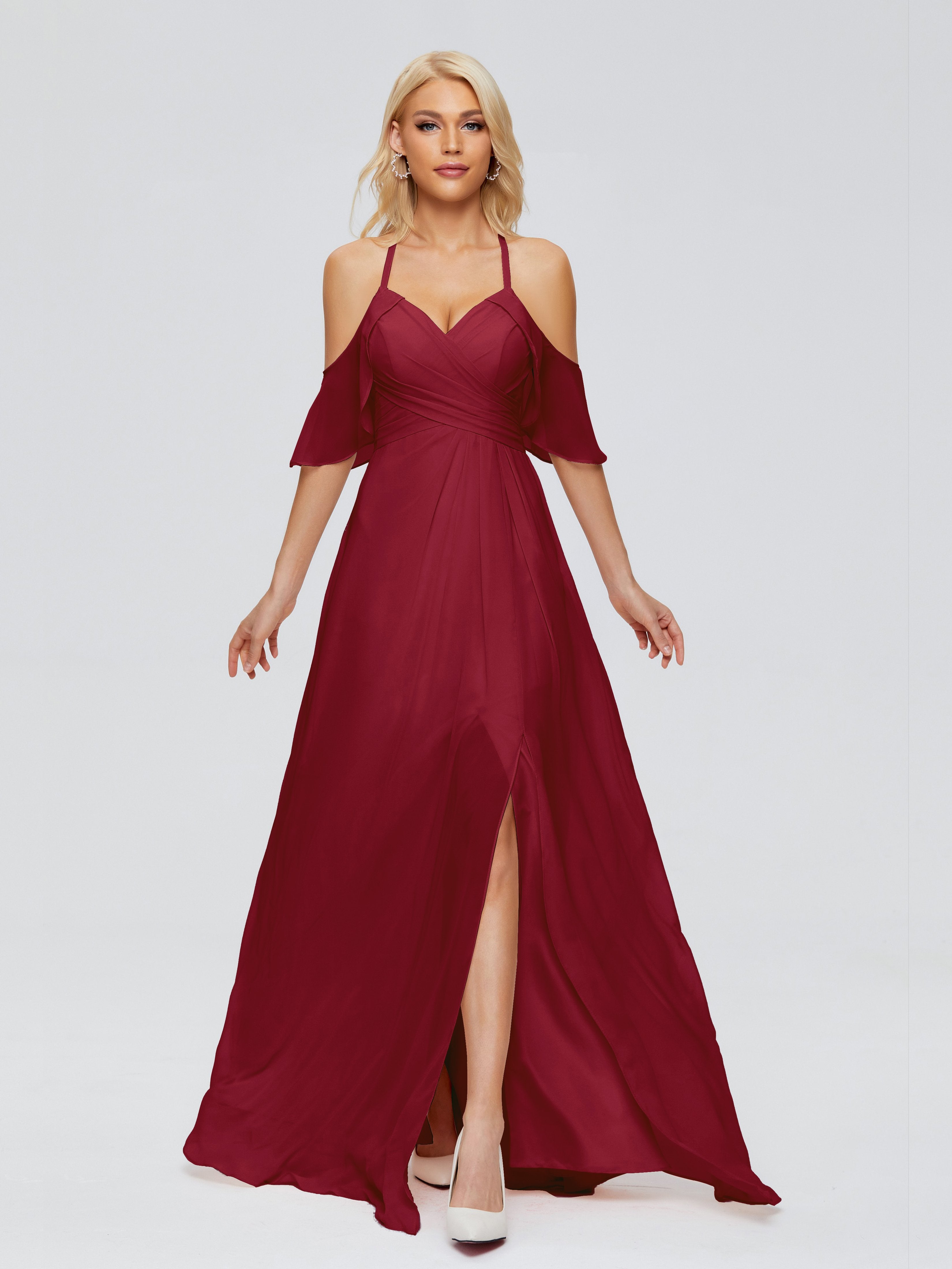 Elegant burgundy bridesmaid dresses best sale