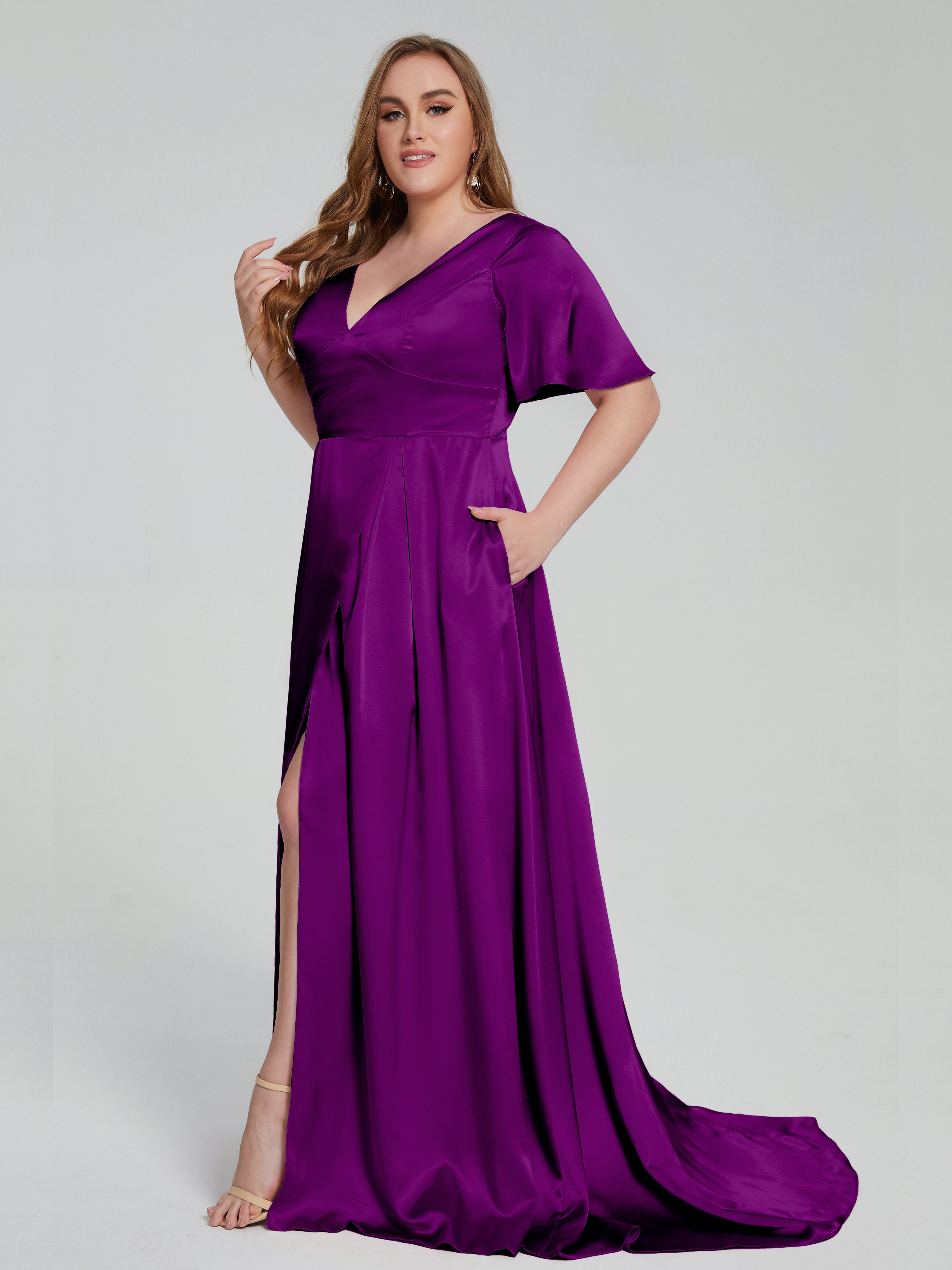 Plus size modest bridesmaid dresses on sale